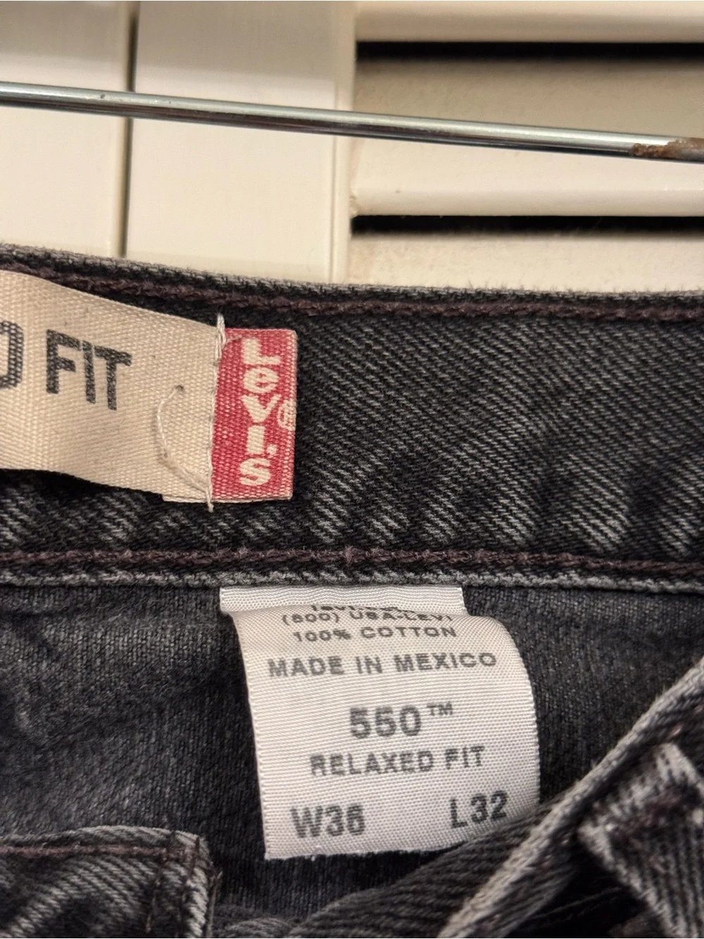 Levi’s Relaxed Fit Men’s Black Jeans 36W L32